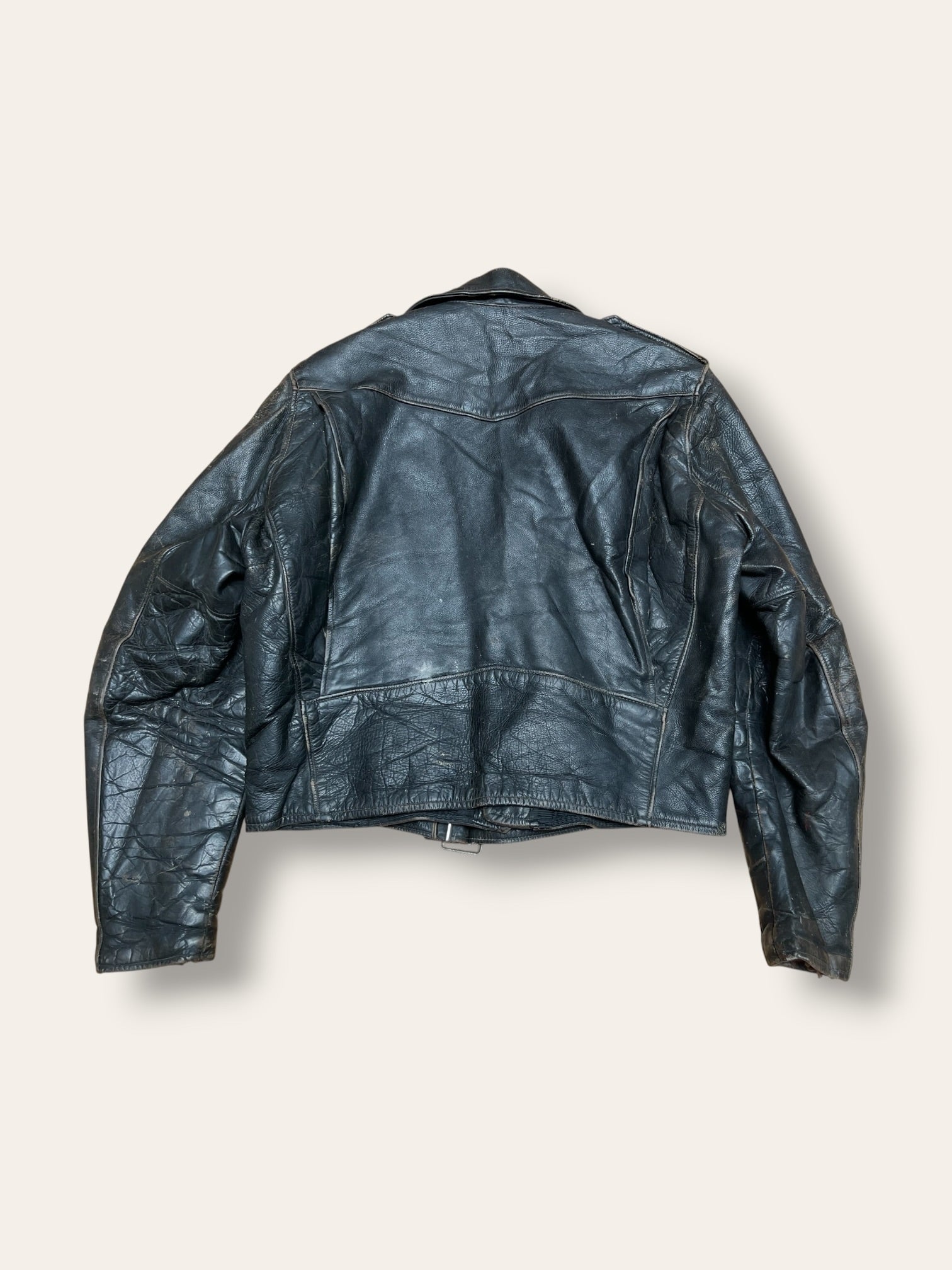 Vintage 1940-50s Hercules 2-Star Steerhide Leather Biker Jacket