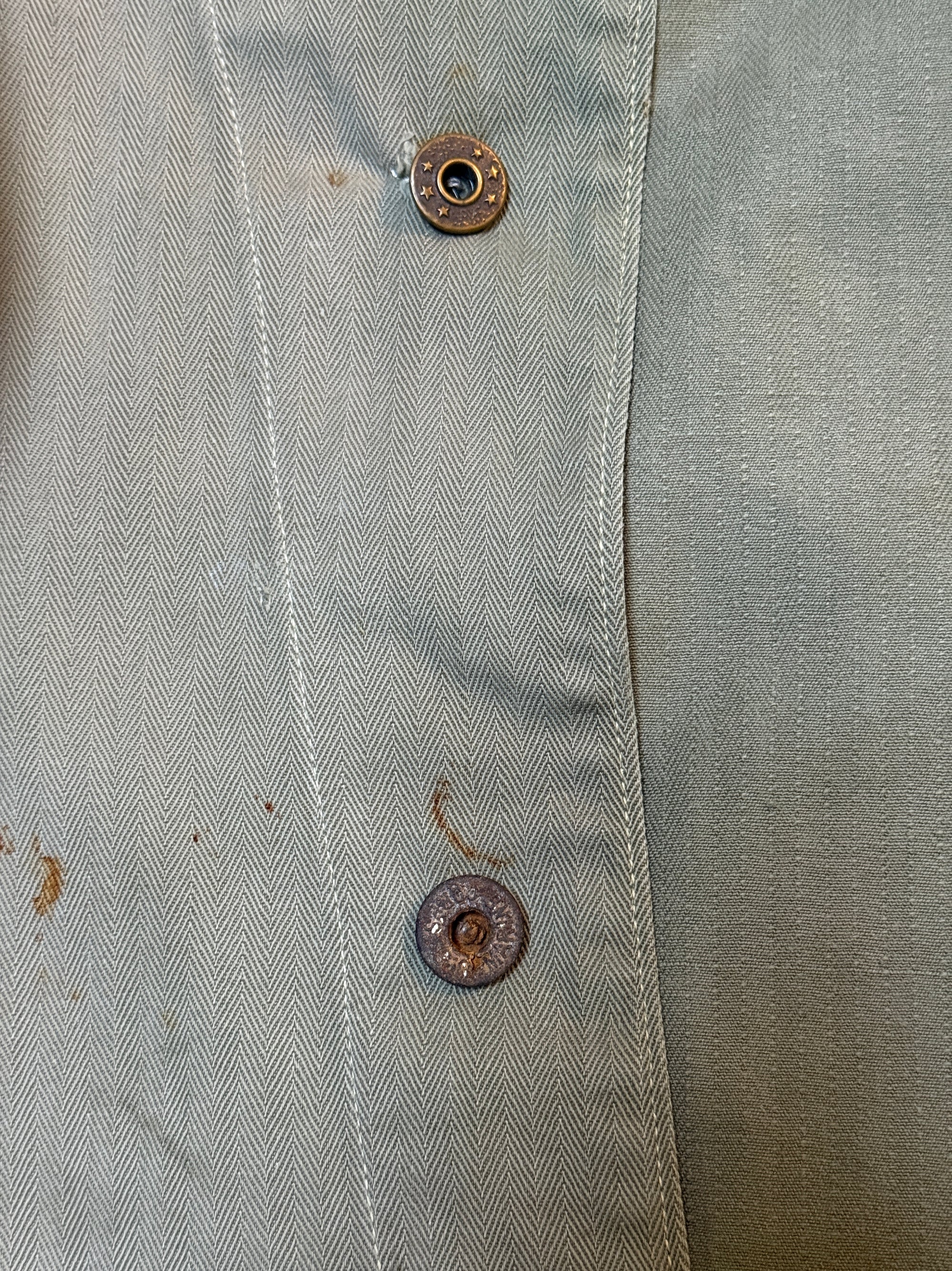 Vintage 1940’s WWII USMC P41 HBT Twill Stencil Utility Jacket
