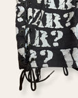 Vintage 1980s Lip Service “War?”Denim Moto Jacket | All Over Print Denim Jacket