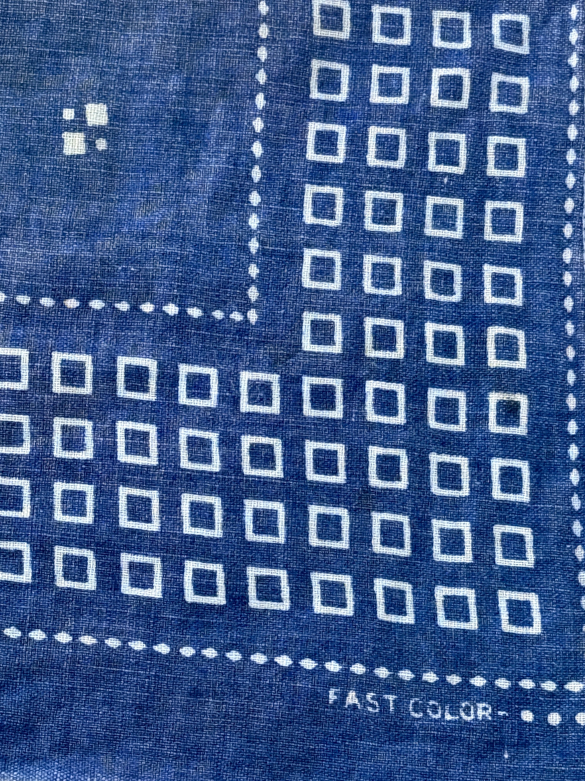 Vintage 1920-30’s Indigo Bandana