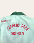 Vintage 1960’s Chain Stitch Bowling Shirt | Two Tone Green Shirt