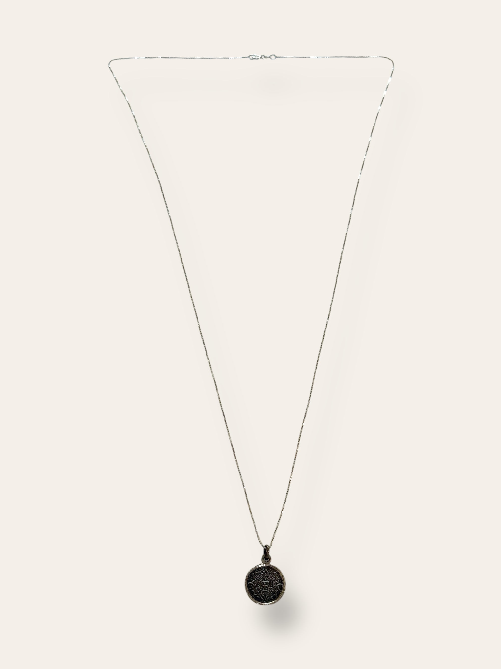Vintage Aztec Sterling Silver Necklace
