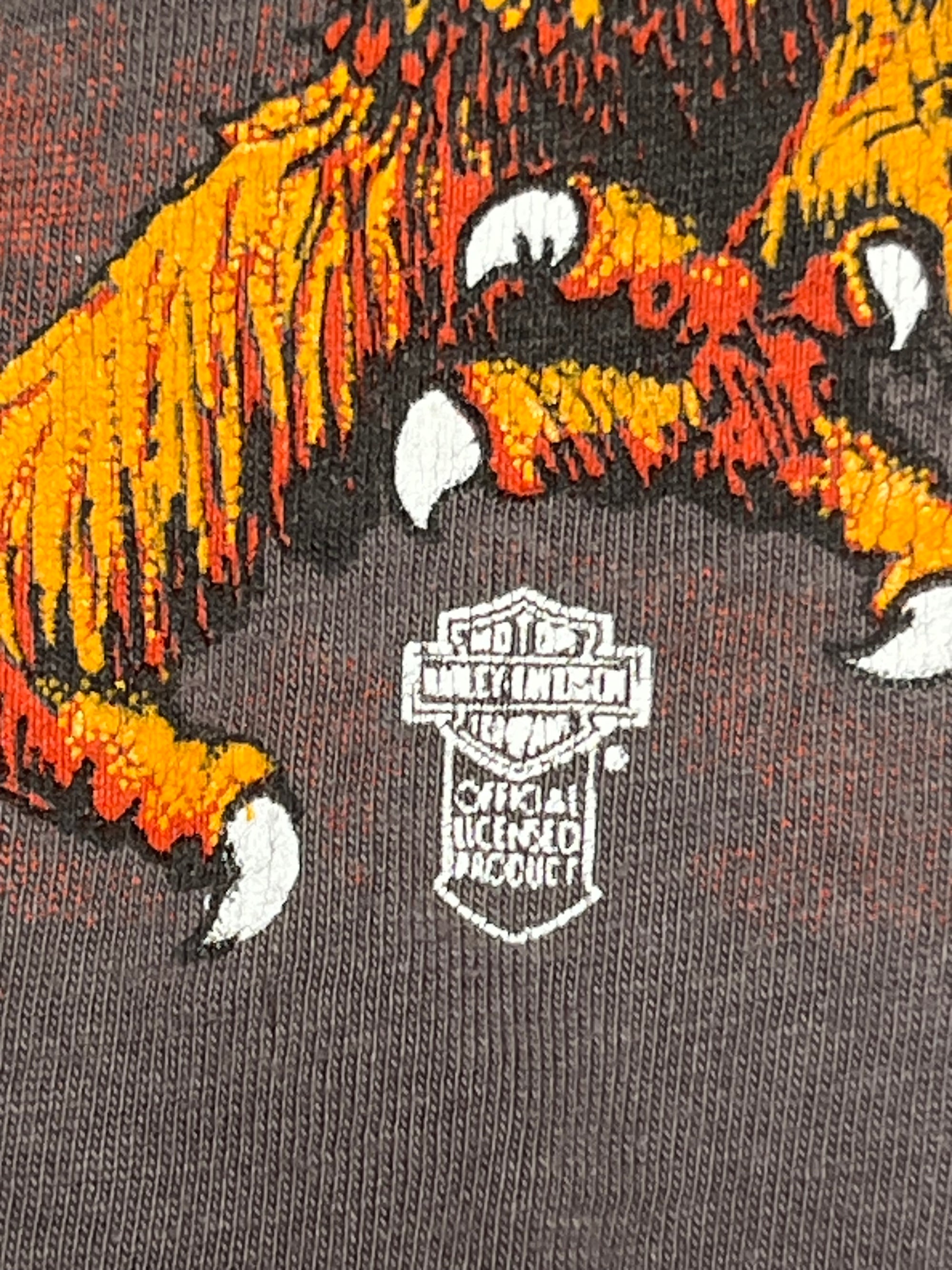 Vintage 1980s Harley Davidson Eagle T-Shirt | Bob Dron Oakland Dealer Tee