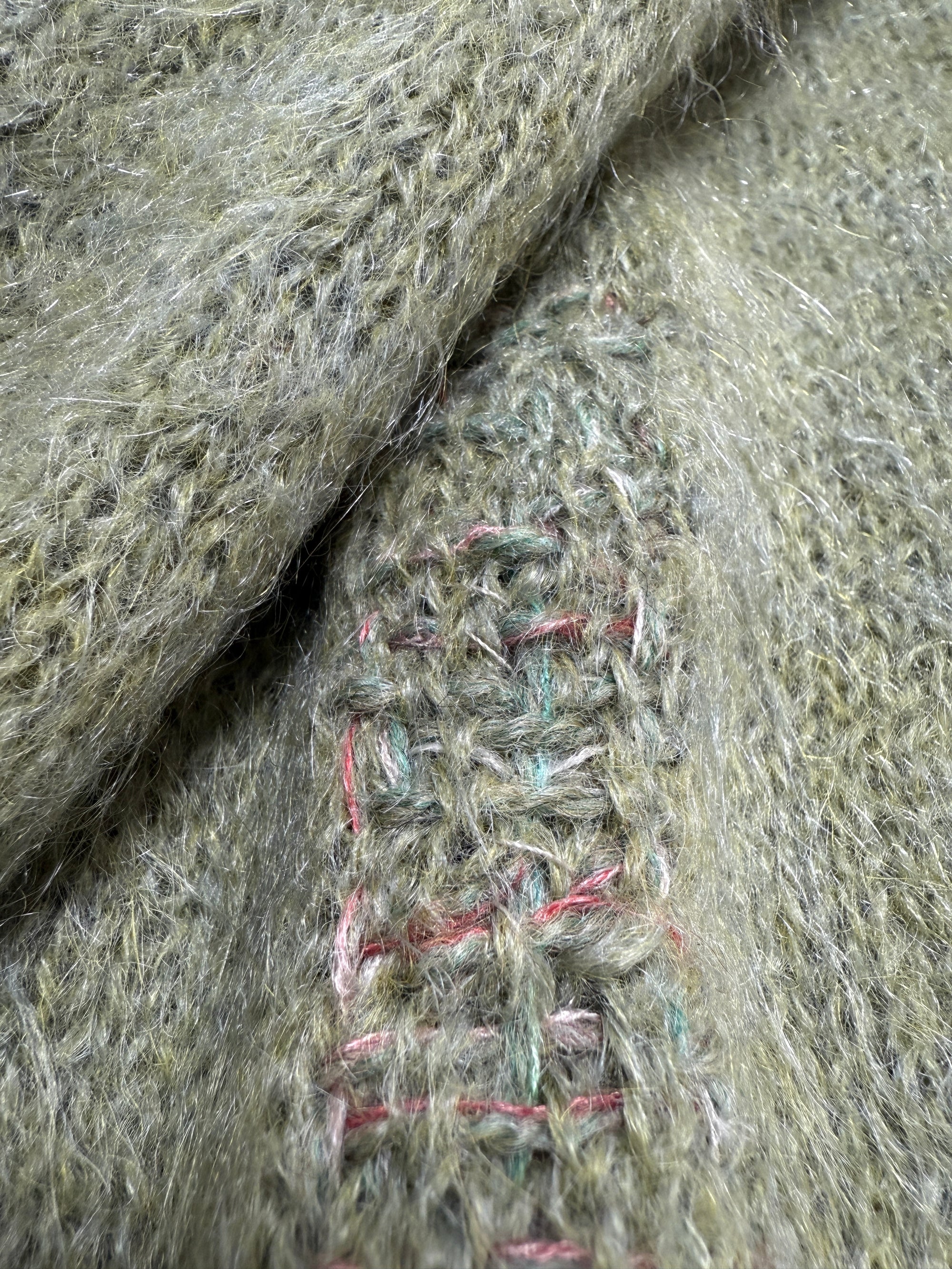 Vintage 1960’s Repaired Shaggy Mohair Sweater