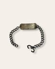 Vintage Sterling Silver WWII Identification Bracelet | Chunky Curb Link | 7” Chain Stamped