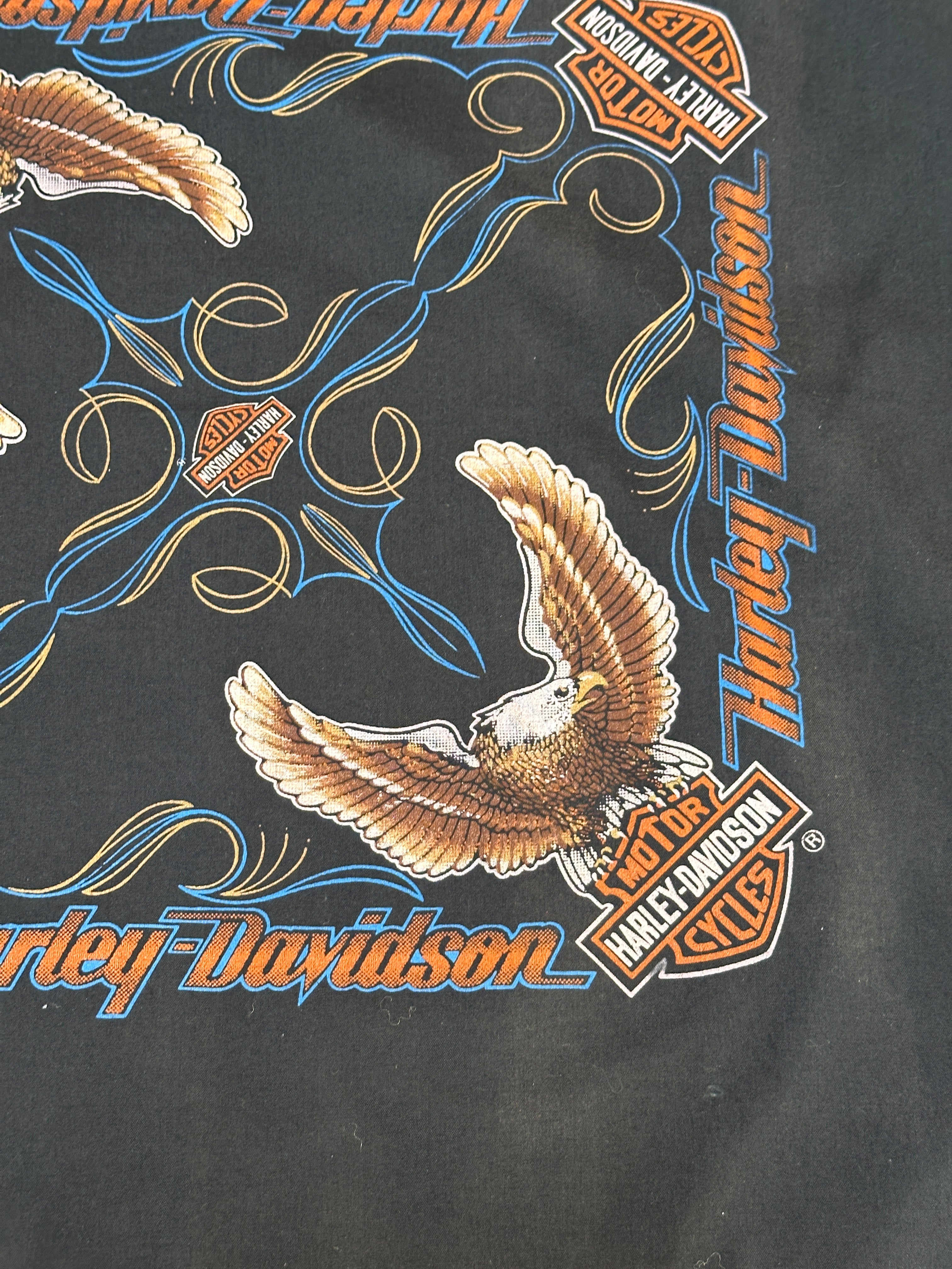Vintage 1980's- 1990's Harley Davidson Pinstriping 3D Emblem Black