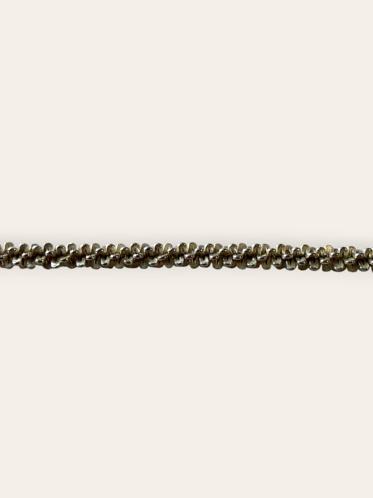 Vintage Italian Sterling Silver Faceted Twist Chain Necklace | 925 Silver Chunky Statement Layering Chain
