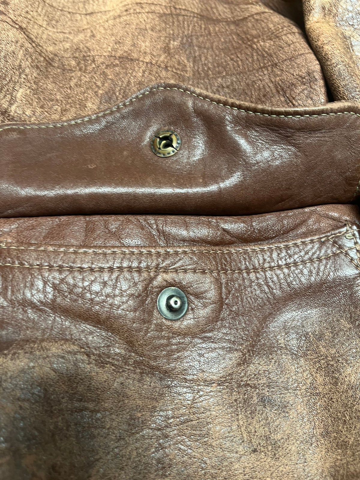 Vintage WWII USAAF A-2 Horsehide Bomber Jacket | 1940s Sz 38 Leather Flight Jacket