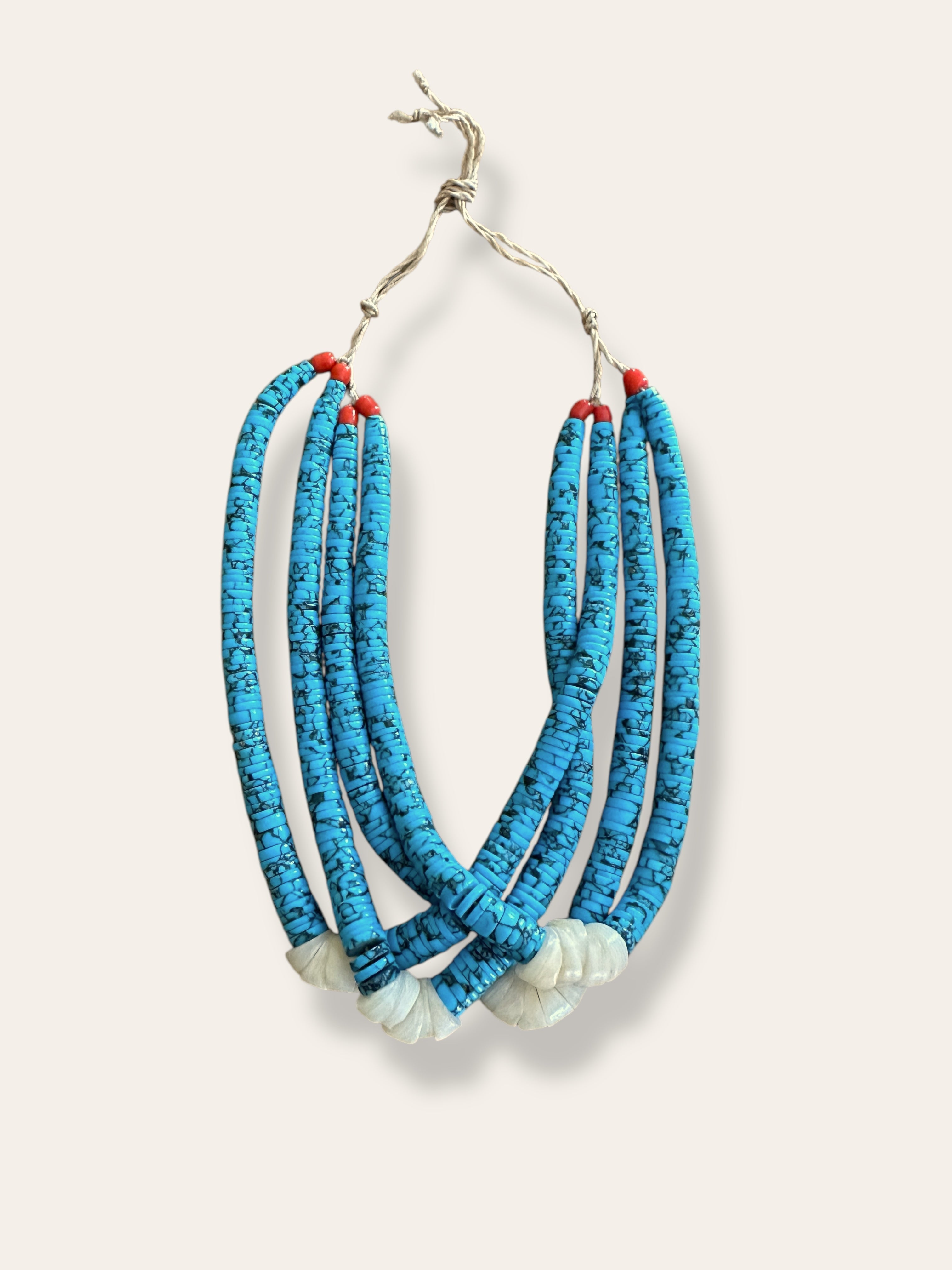 Vintage Navajo Jocla Turquoise and Shell Necklace – Afterlife Boutique