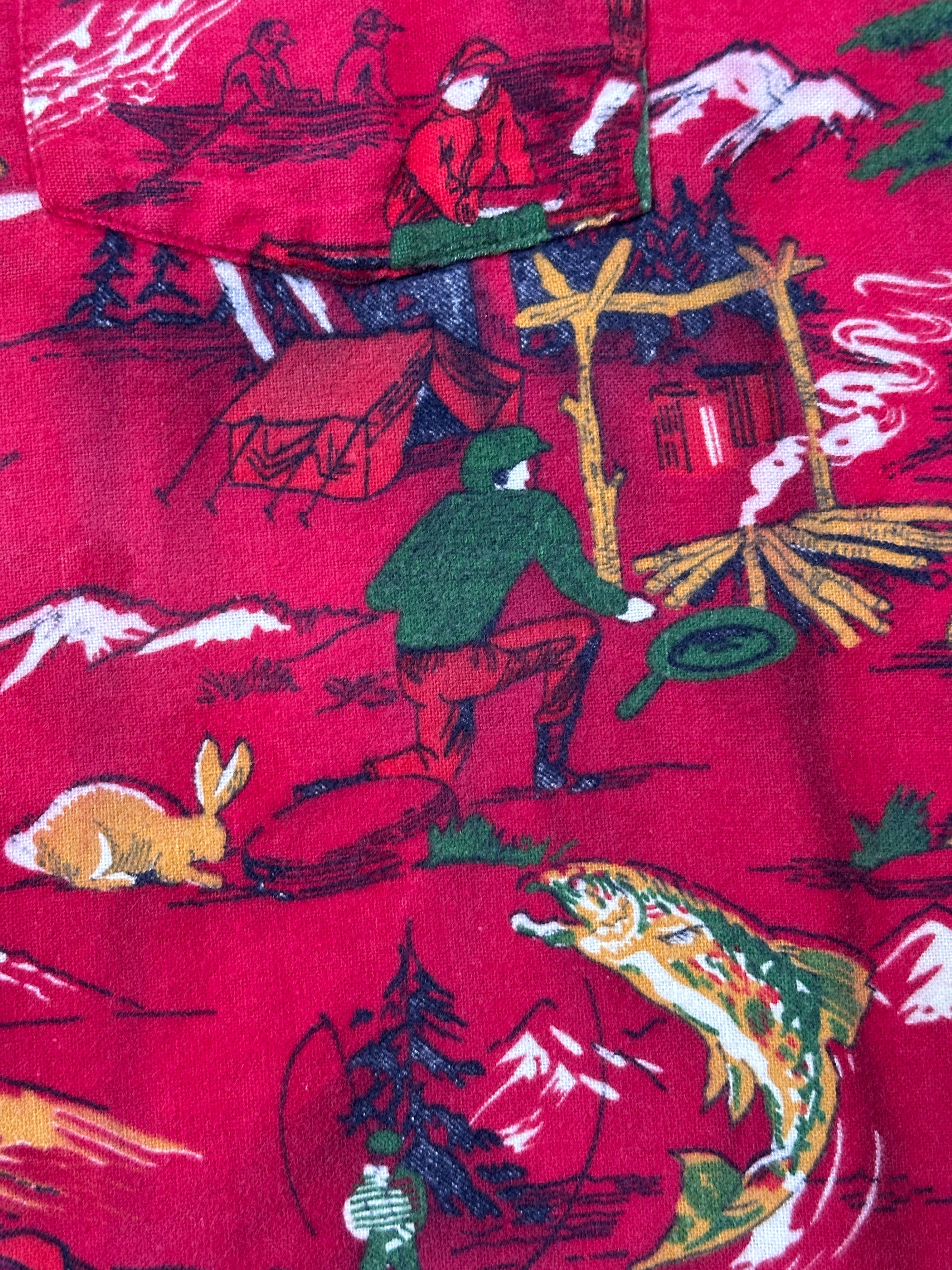 Vintage 1970’s Outdoors All Over Printed Flannel Shirt