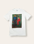 Vintage 1990’s Frida Kahlo & Diego Rivera Art T-Shirt | White Graphic Tee 90s Hanes USA SF MOMA