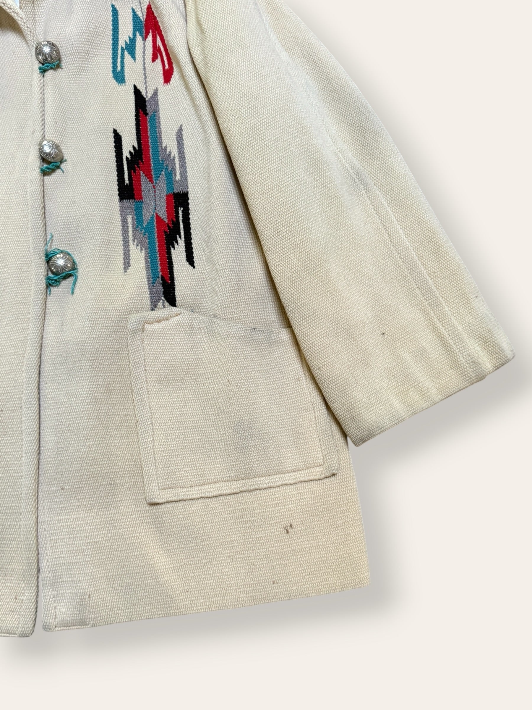 Vintage 1940’s Chimayo Woven Jacket | Southwest Hand Woven Wool Jacket