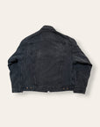 Vintage 1980’s Levi’s Black Denim Galaxy Jacket | Galactic Wash Trucker Jacket Size XL