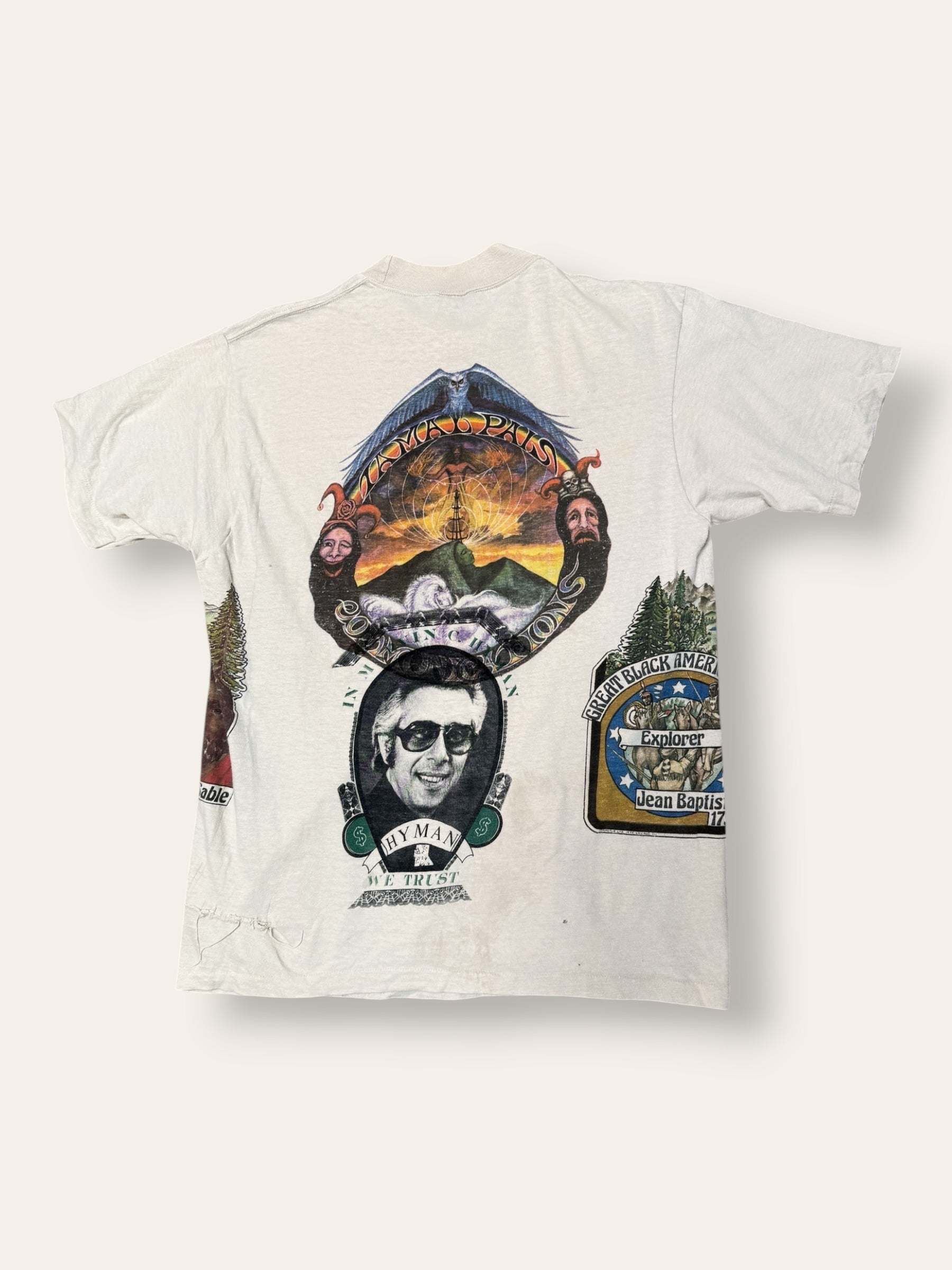 Vintage 1975 Kelley Mouse Studio Test Print T-Shirt | San Francisco, Tiger Rose Graphic Tee | Rare 1970s Psychedelic Art T-Shirt
