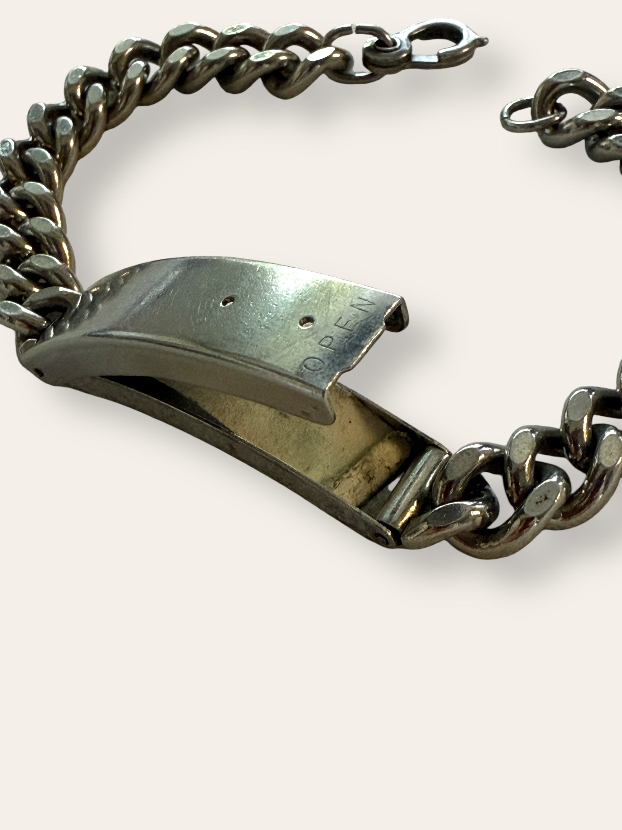 Vintage Curb Chain Open ID Bracelet