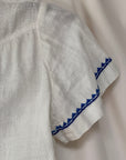 Vintage 1940’s Heavy Linen Embroidered Top