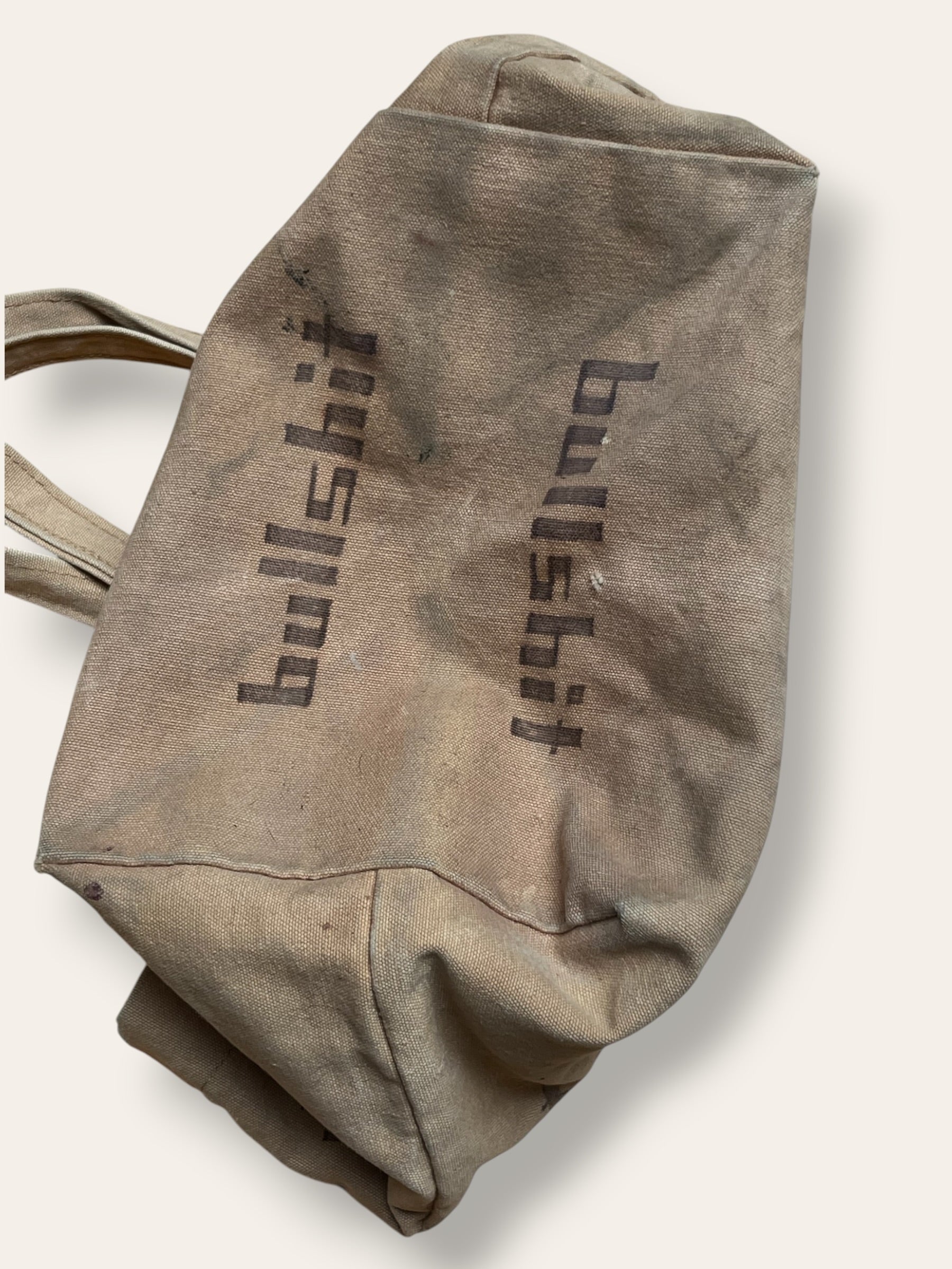 Vintage 1970’s BS Canvas Tote Bag | Original Writing