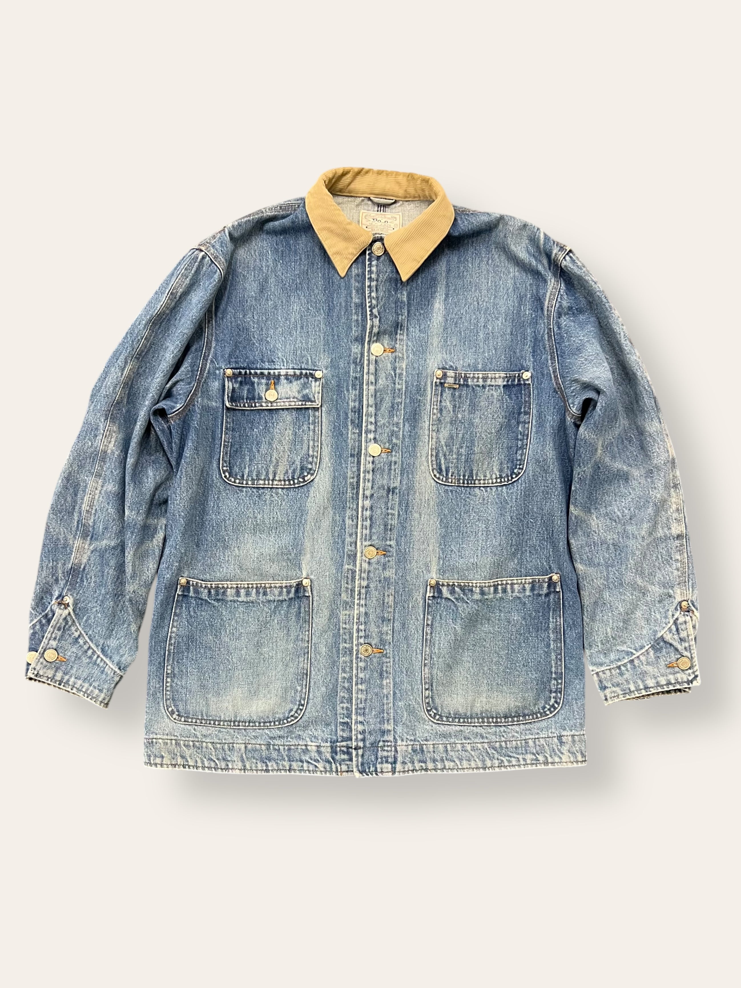 ジャケット・アウター 90s Ralph Lauren Chore Jacket XL Vintage 1990's Polo Ralph Lauren Denim Chore Jacket – Afterlife