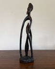 Vintage 1960s Mid-Century Modern Makonde Shetani Spirit Sculpture | Hand-Carved African Blackwood (Mpingo Ebony)