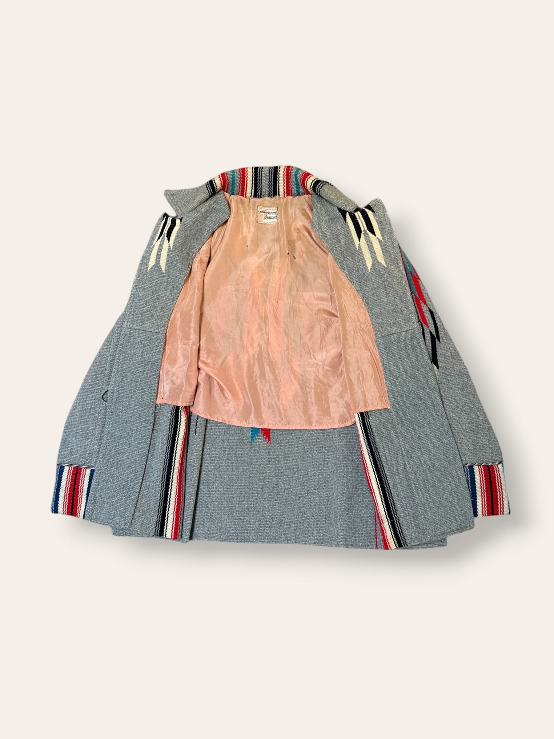 Vintage 1940’s Chimayo Ganscraft Woven Jacket | Southwest Hand Woven Wool Jacket