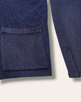 Vintage 1940s McGregor Navy Mohair Cardigan Leather Buttons | Vintage Workwear