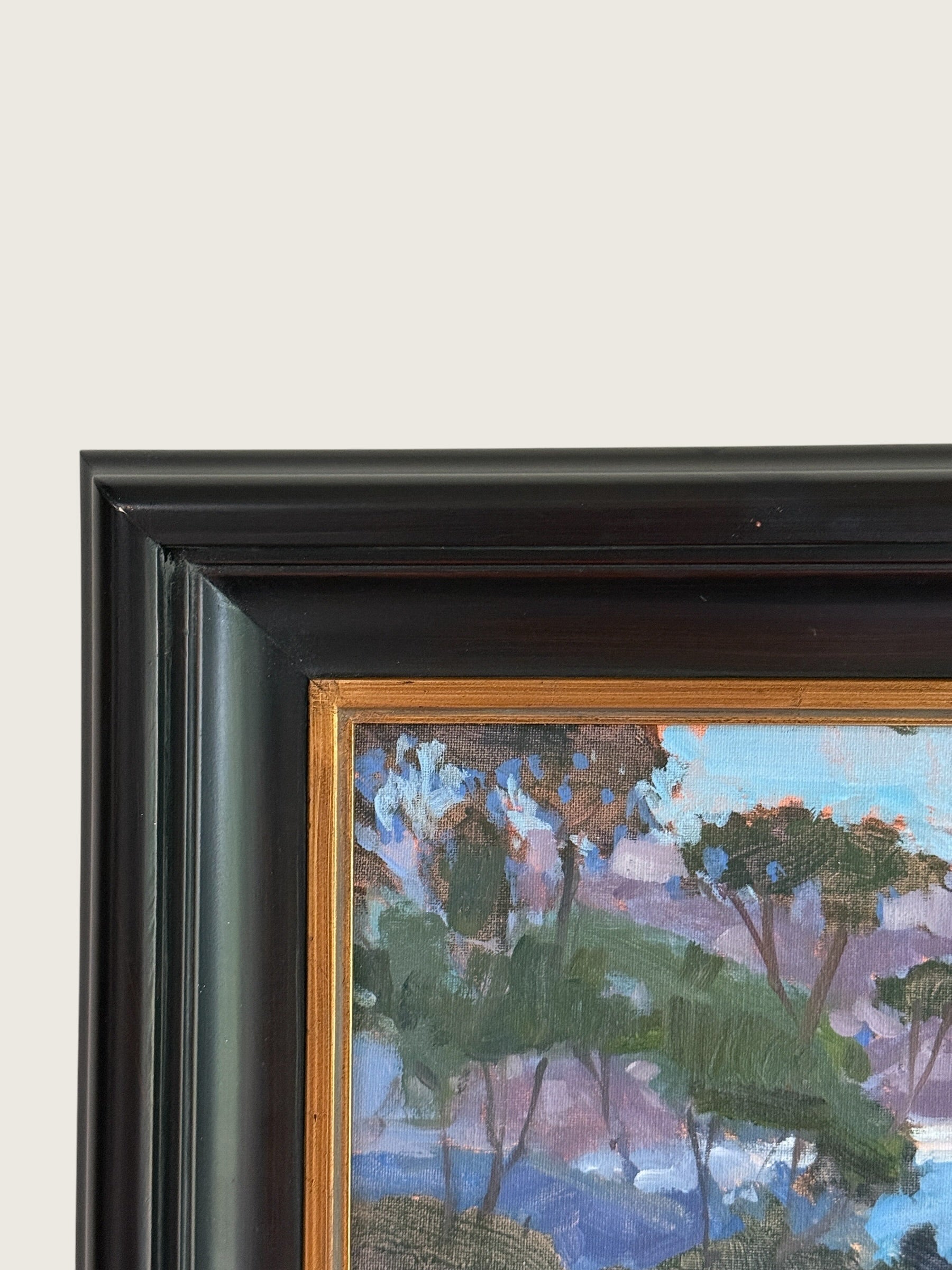 2000s Jeff Yeomans Original Oil Painting | Laguna Beach California Coastal Landscape Impressionist Art