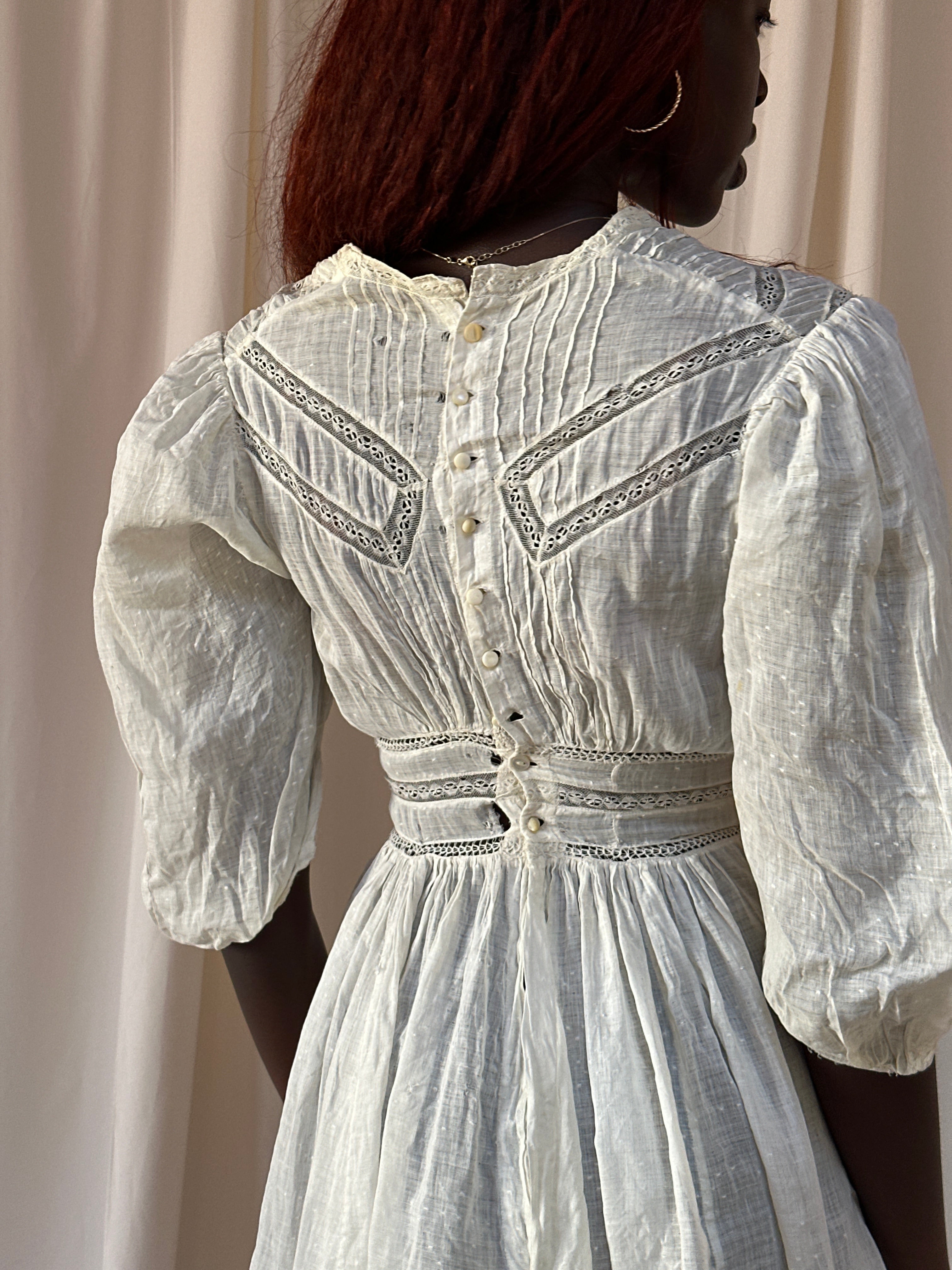 Vintage Edwardian Cotton Dress – Afterlife Boutique