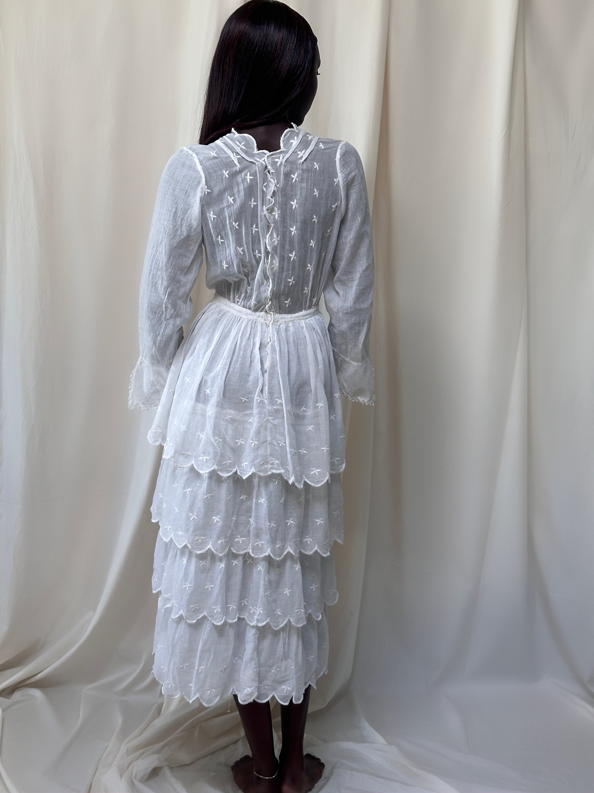 Vintage Early 1900’s Edwardian Tiered Lawn Dress
