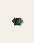 Vintage Fed Harvey Era Crossed Bows Sterling Silver and Turquoise Ring Size 5