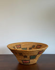 Vintage Jicarilla Apache Coil Handmade Basket | Native American Geometric Basket