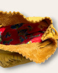 Vintage 1950s Northern Plains Medicine Bag Native American Beaded Leather Bag | Floral Seed Bead Design | Handmade Tribal Art Purse