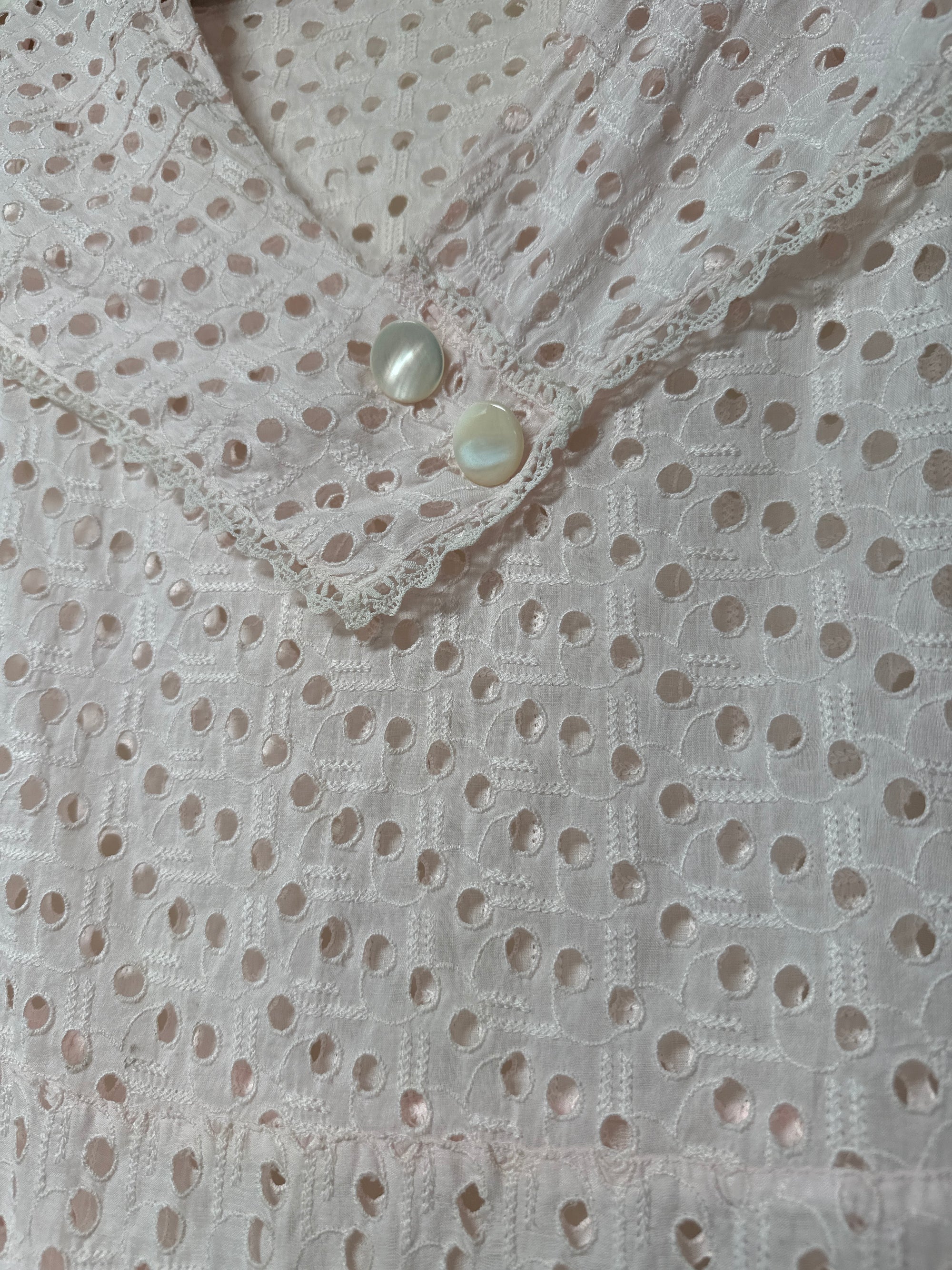 Vintage 1930’s Baby Pink Eyelet Dress