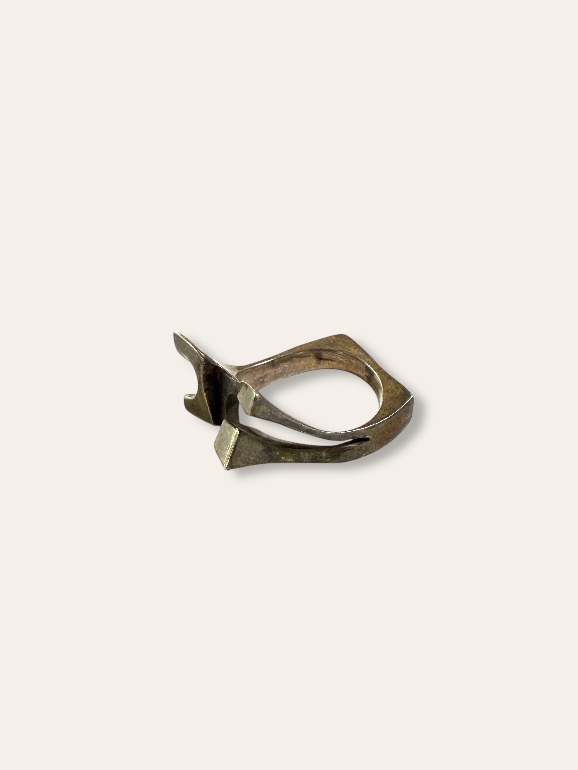 Vintage Modernist Sterling Silver Ring Size 7.5