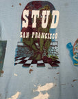 Vintage 1976 Kelley Mouse Studio Test Print T-Shirt | STUD San Francisco Bar | Grateful Dead Graphic Jester and Rose Tee | Rare 1970s Psychedelic Art T-Shirt