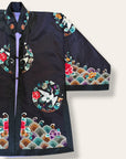Vintage 1920’s Chinese Silk Jacket | Antique Hand Embroidery Crane Floral Motif Silk