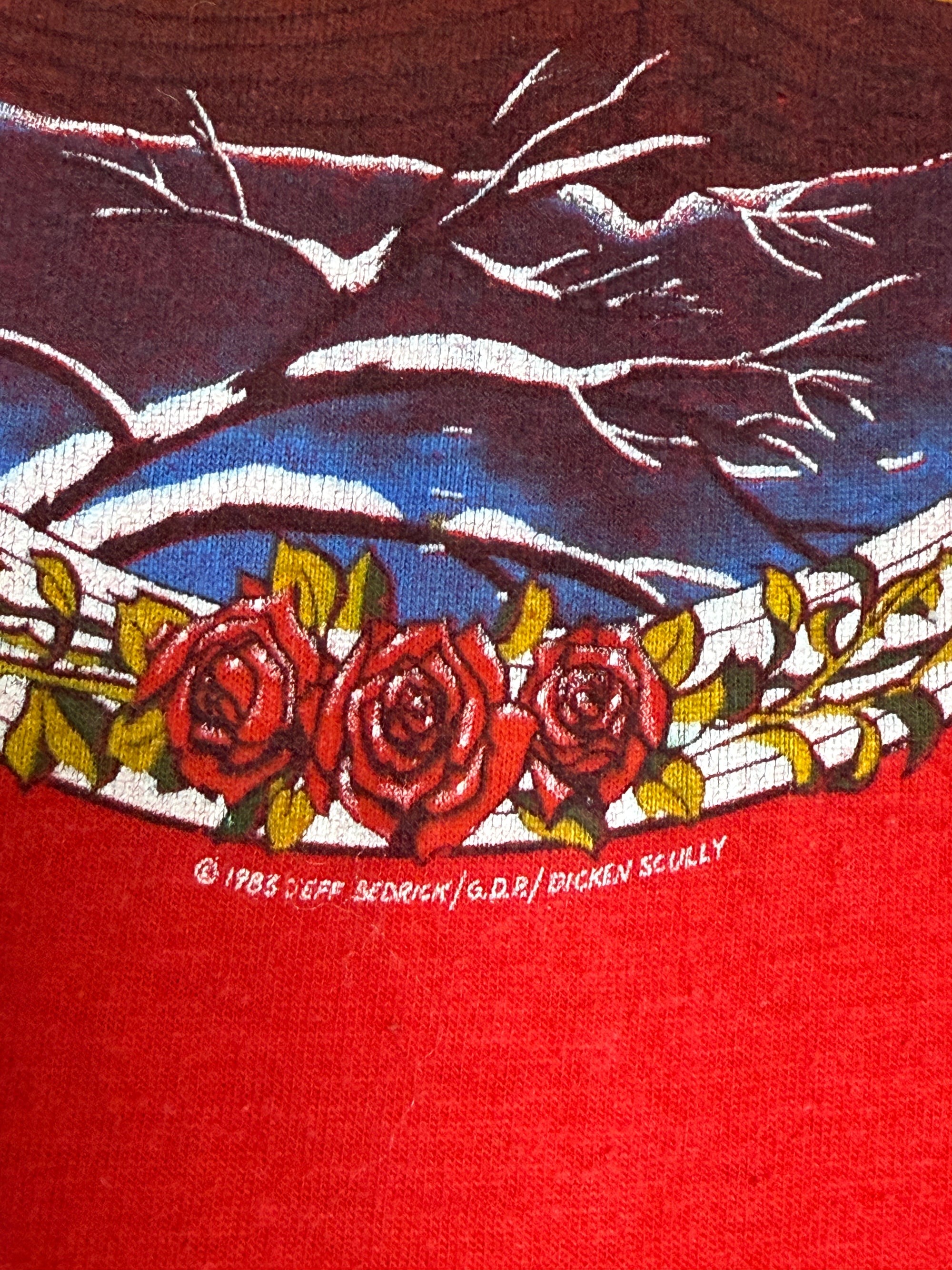 Vintage 1980’s Grateful Dead Blues For Allah Jeff Bedrick Long Sleeve  T-Shirt