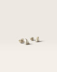 Minimal Triangle Sterling Silver Stud Earrings | Solid 925 Silver Studs