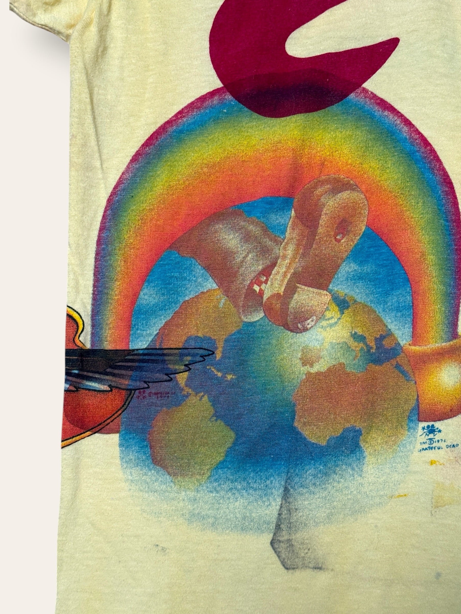 Vintage 1972 Kelley Mouse Studio Test Print T-Shirt | Ted Lucas | Grateful Dead Europe 72’ Graphic | Rare 1970s Psychedelic Art T-Shirt