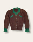 Vintage 1940’s Hilltoppers M.C. Wool Cardigan Sweater