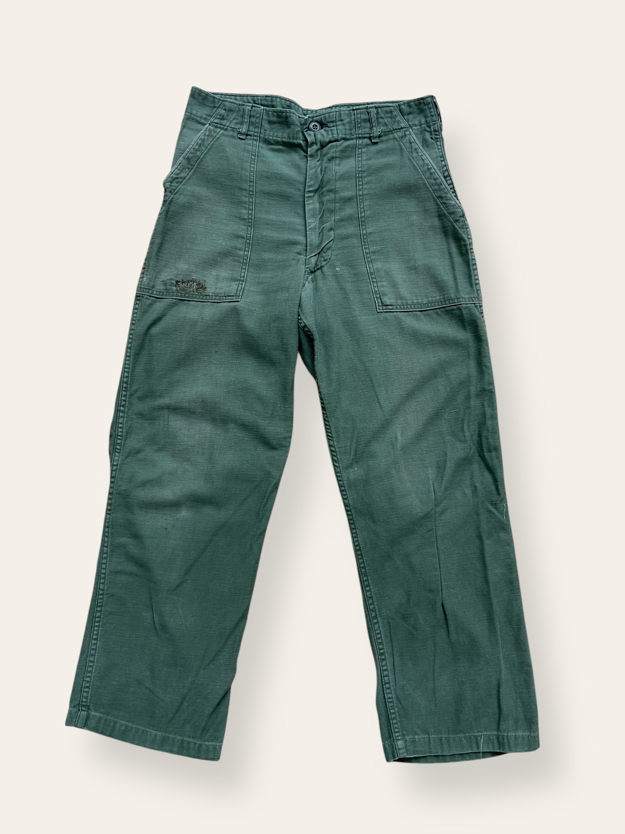 Vintage 1970’s US Army Issue Sateen OG-107 Baker Pants W:32