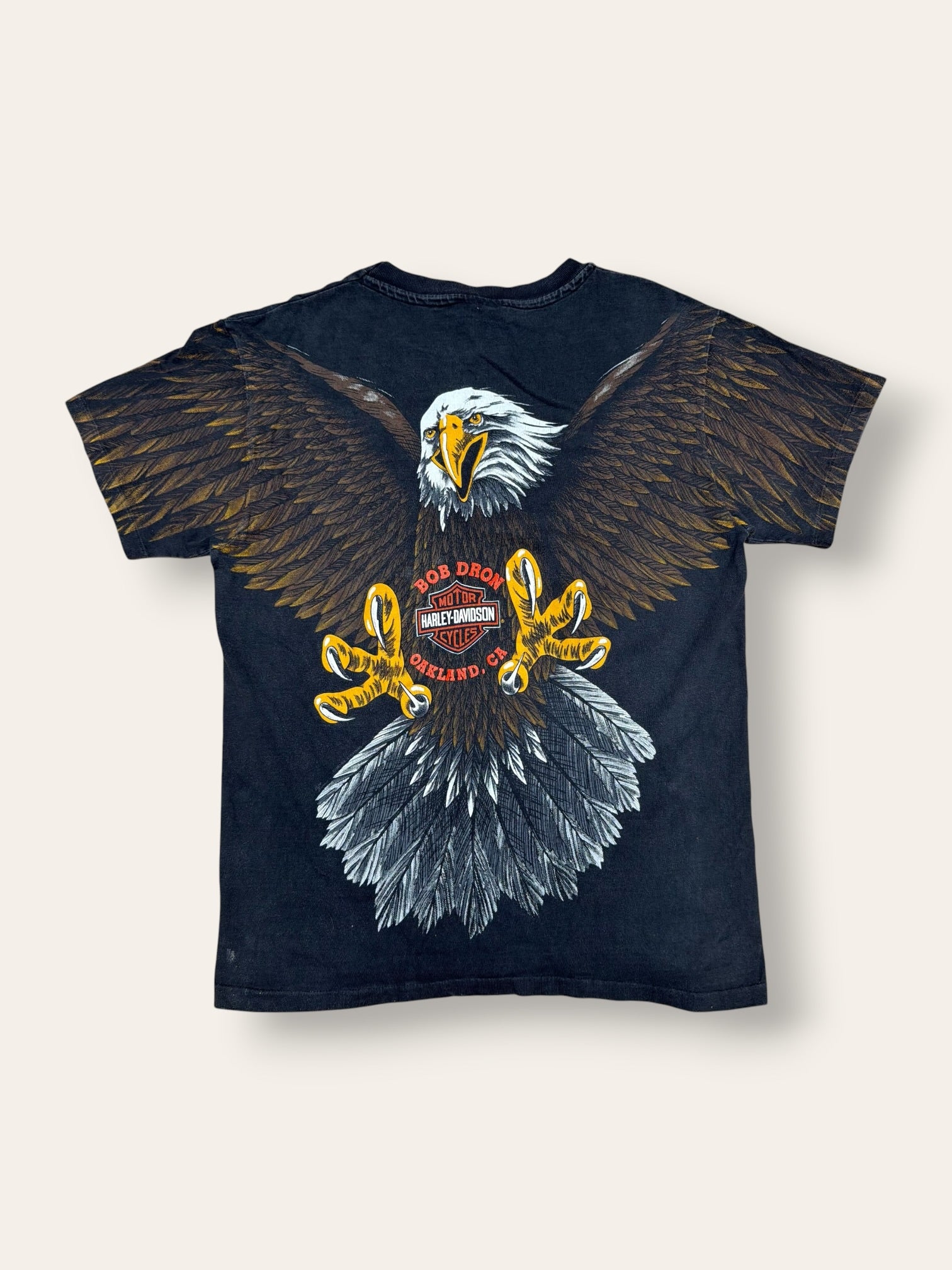 Vintage 1990s Harley Davidson Eagle T-Shirt | Bob Dron Oakland Dealer Tee