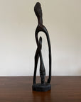 Vintage 1960s Mid-Century Modern Makonde Shetani Spirit Sculpture | Hand-Carved African Blackwood (Mpingo Ebony)