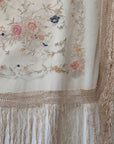 Vintage 1920’s Mesh Silk Embroidered Piano Shawl