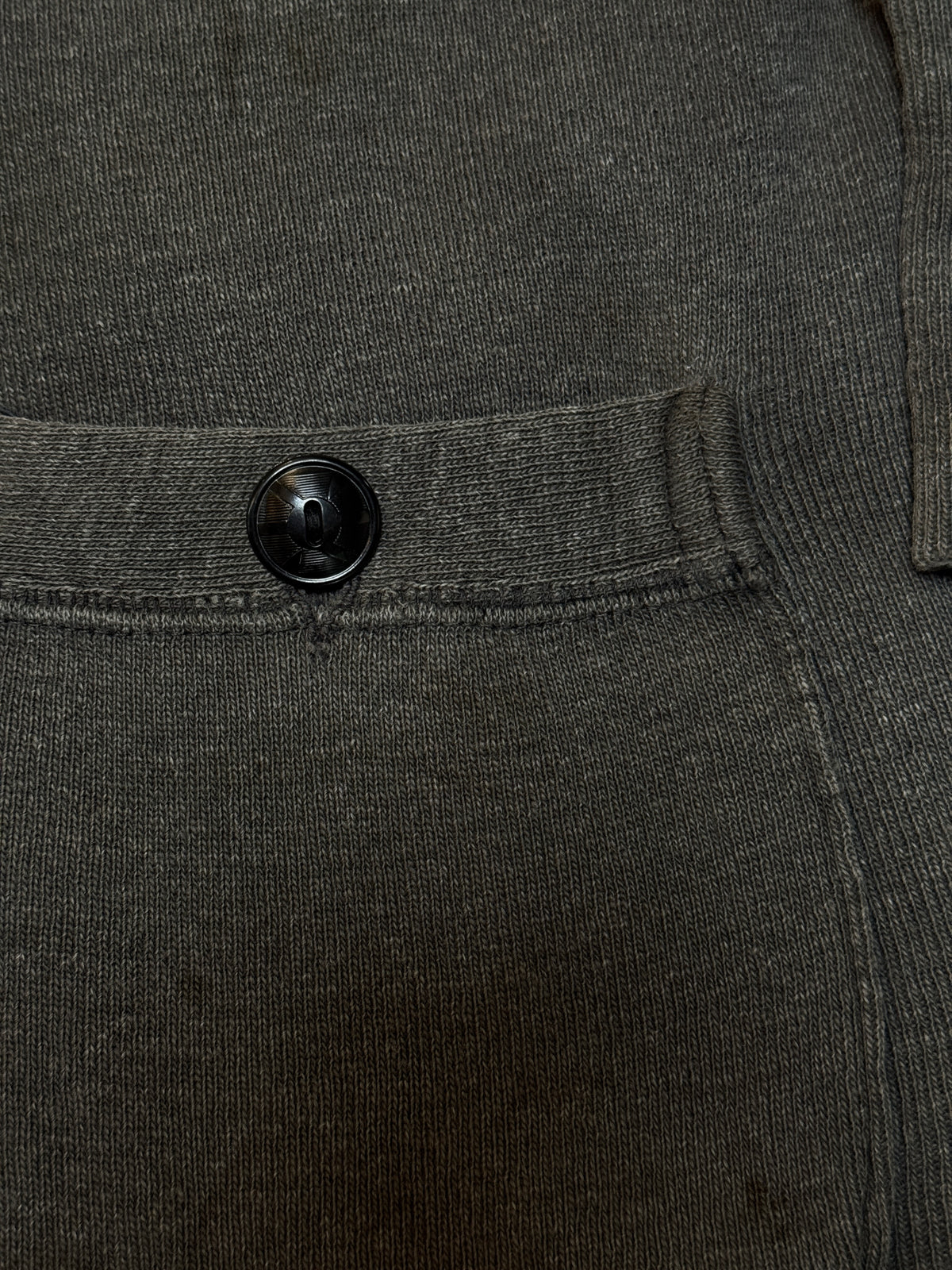 Vintage 1930s Distressed Cotton Grey Heather Work Cardigan
