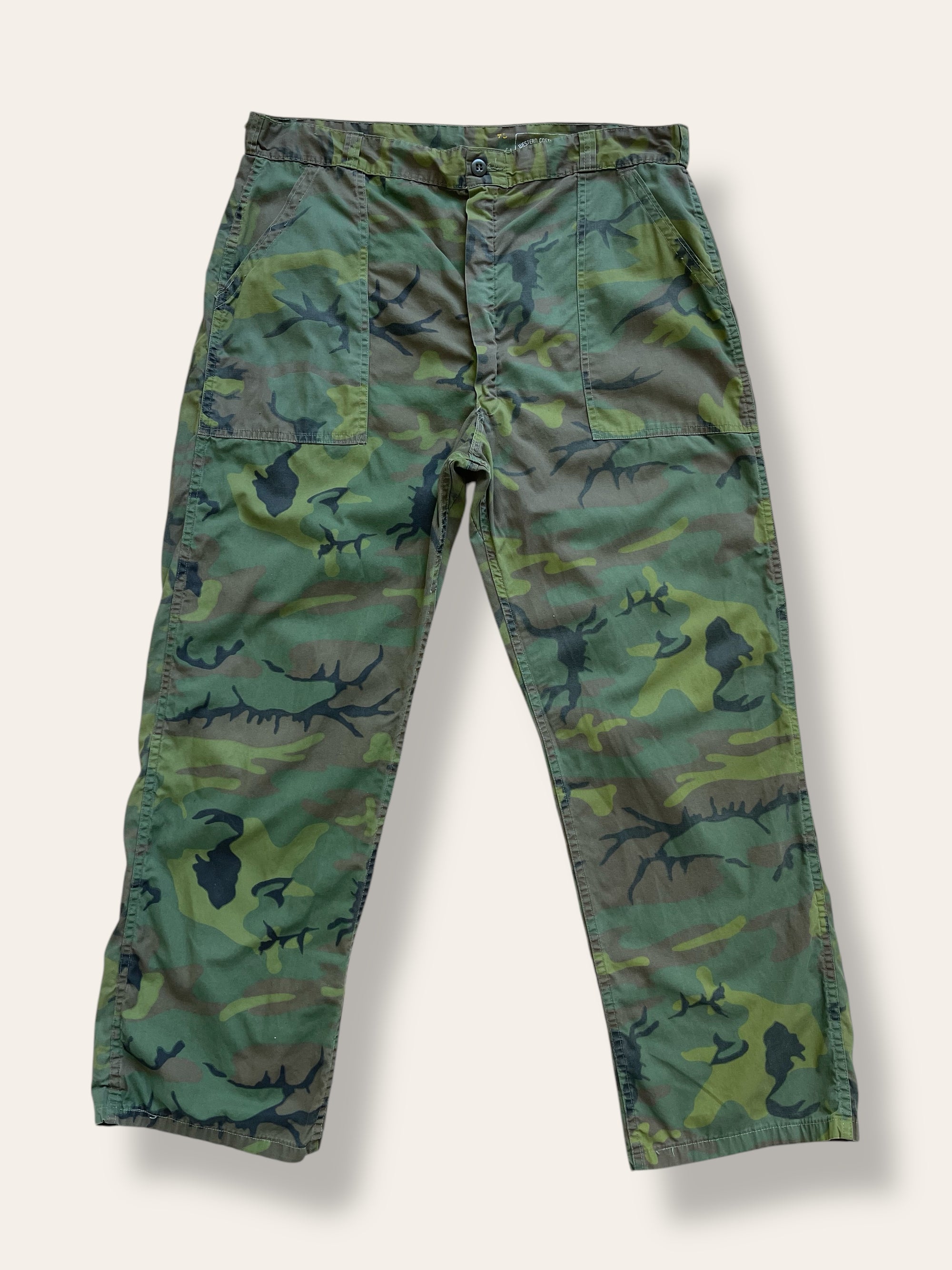 Vintage 1970’s Civilian ERDL Camo Poplin Baker Pants W:36