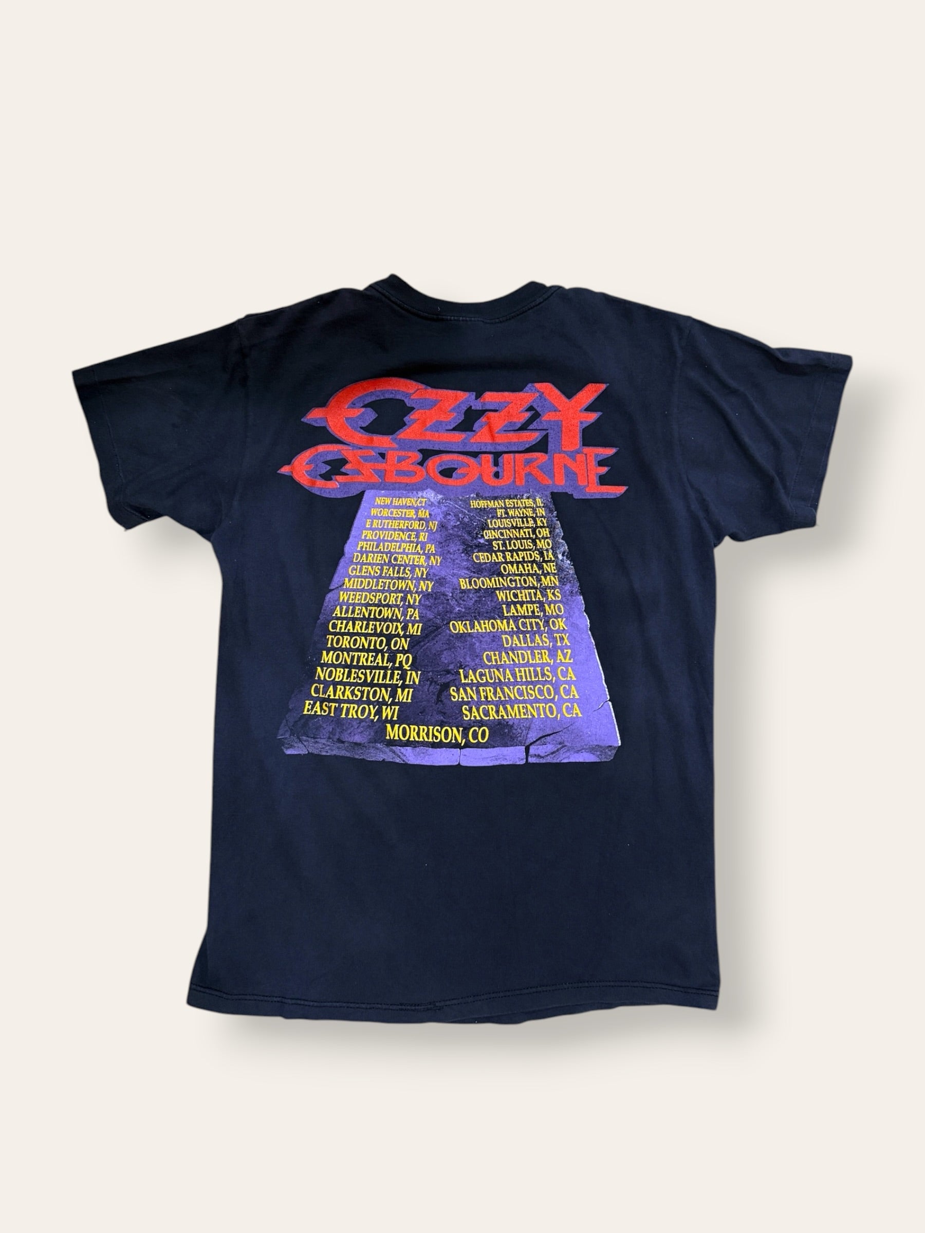 Vintage 1980s Ozzy Osbourne No Rest For The Wicked Tour T-Shirt |  1989 Ozzy Rock Tee