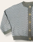 Vintage 1940’s Sage Jacquard Knit Cardigan