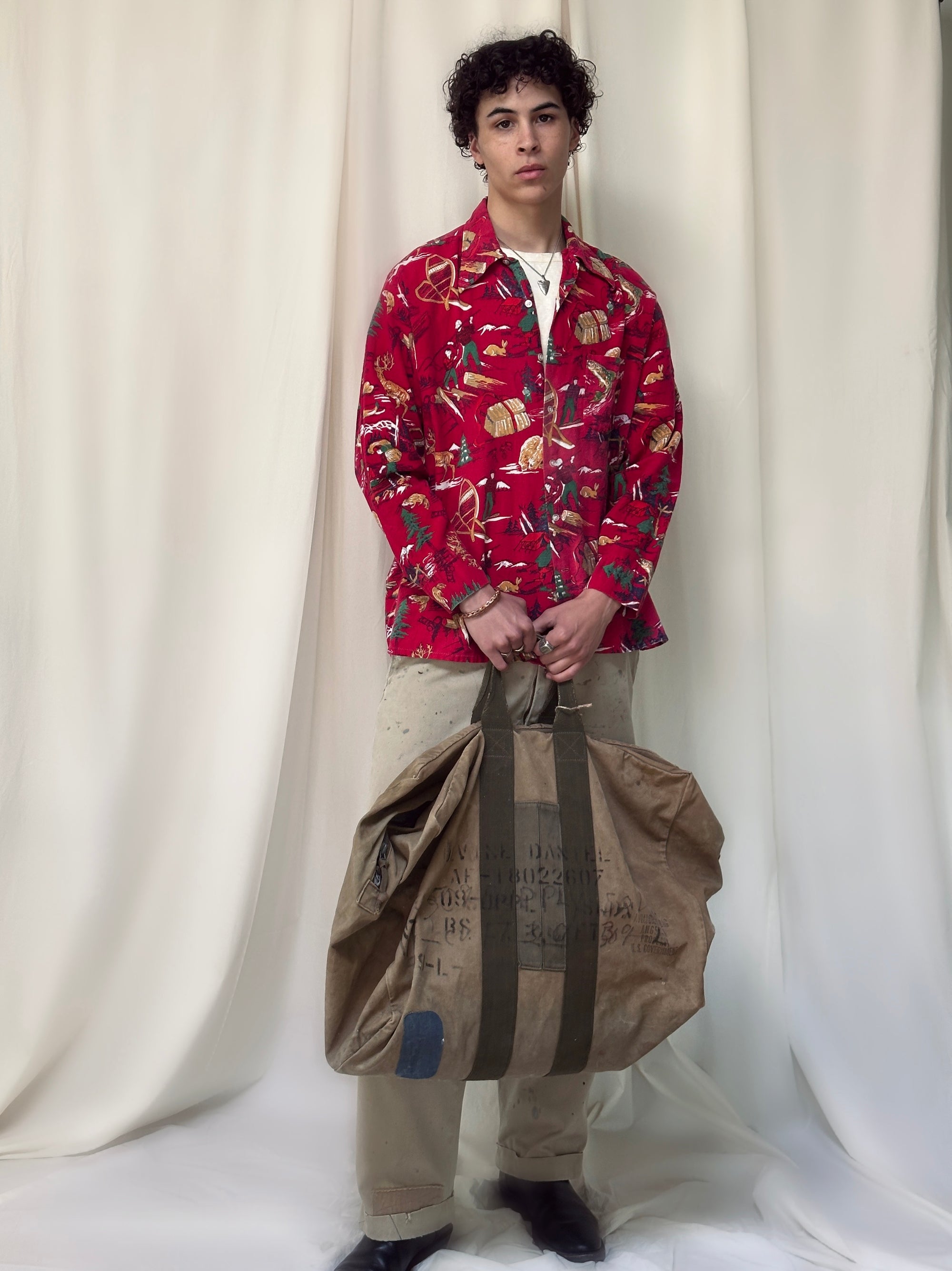 Vintage 1970’s Outdoors All Over Printed Flannel Shirt