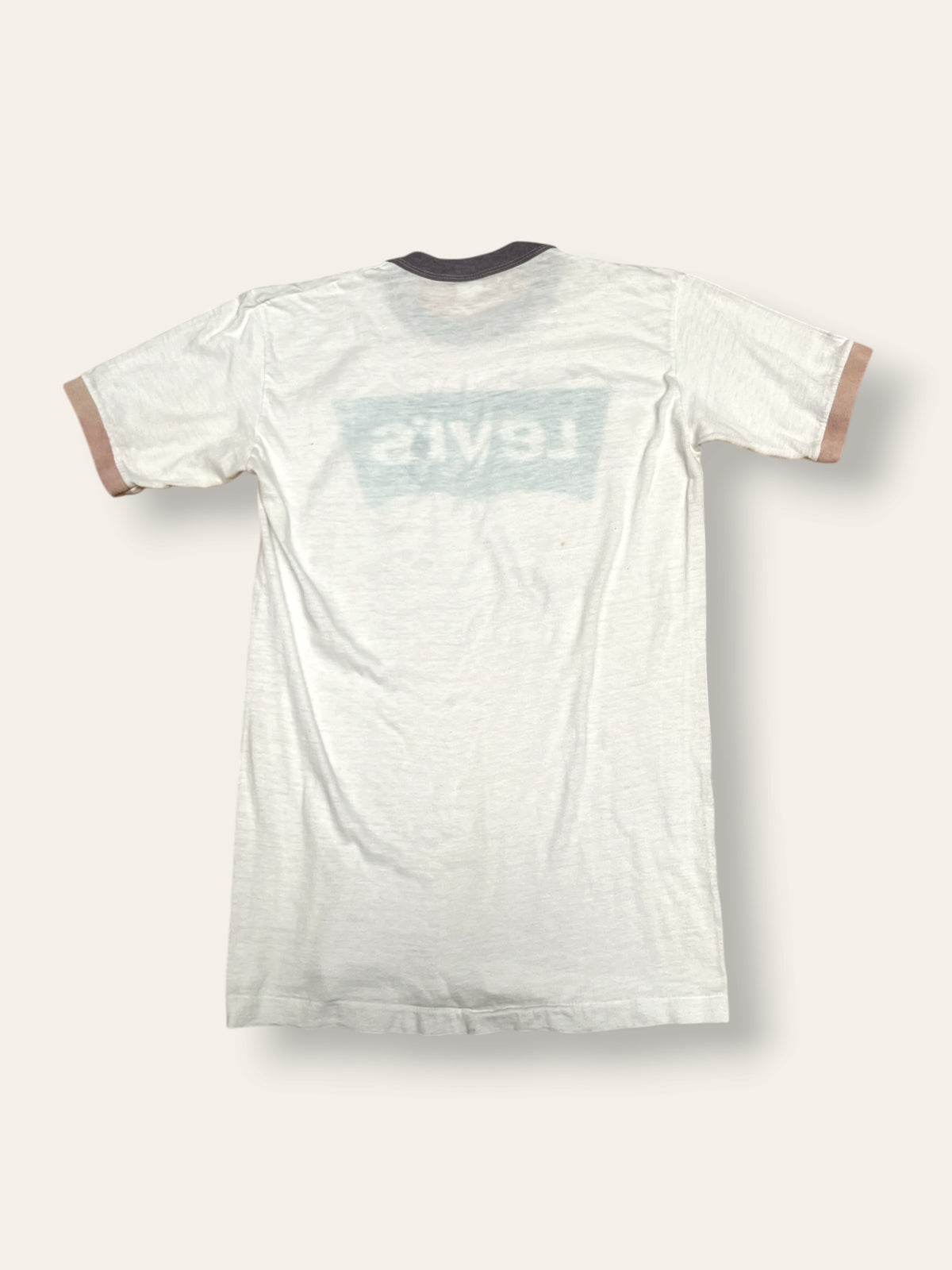 Vintage 1970’s Levi's Ringer T-Shirt | Thin Single Stitch Tee Batwing Levis Logo