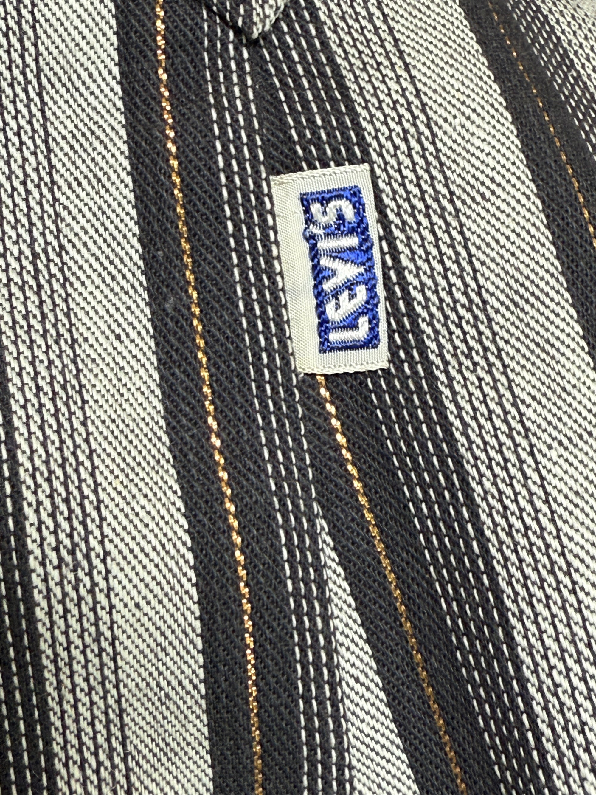 Vintage 1950’s Deadstock Levi’s Western Side Zip Ranch Striped Denim Pants W:24